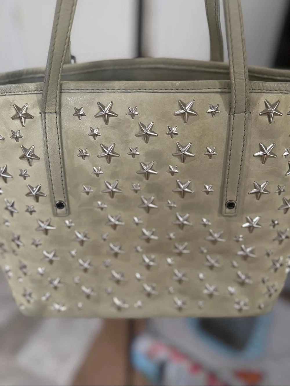 Jimmy Choo Star Studded Leather Tote Bag – Made in Italy